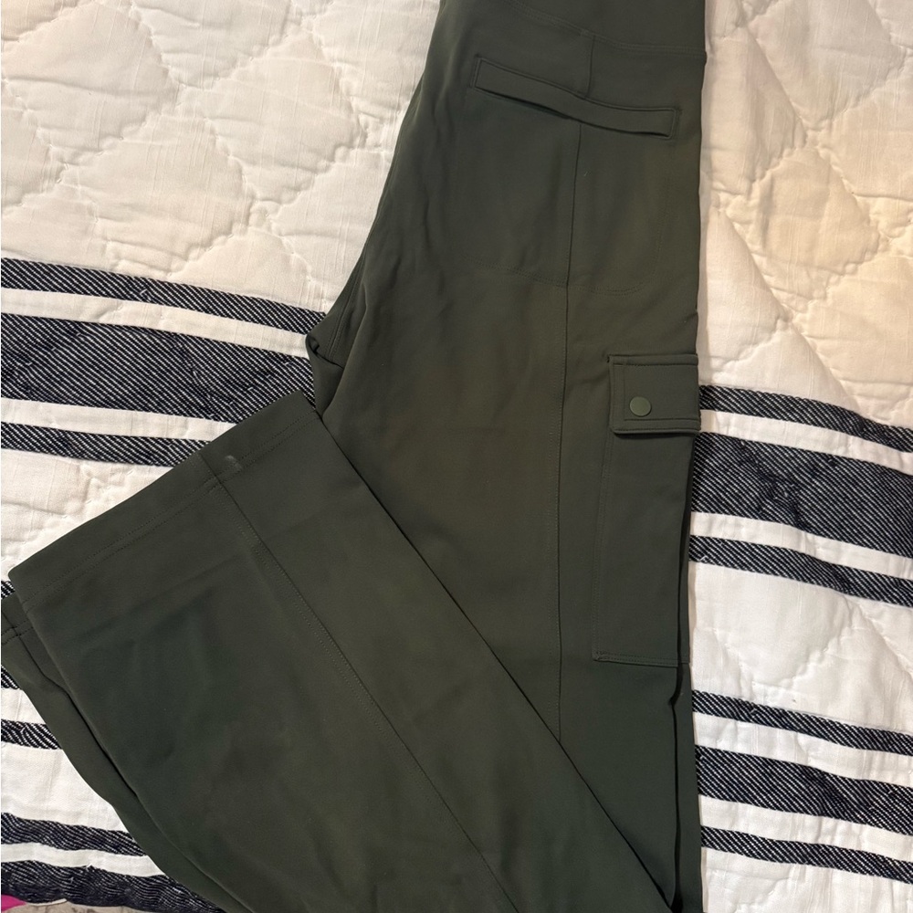 Athleta Boot Cut Flare Pants- Dark Green
